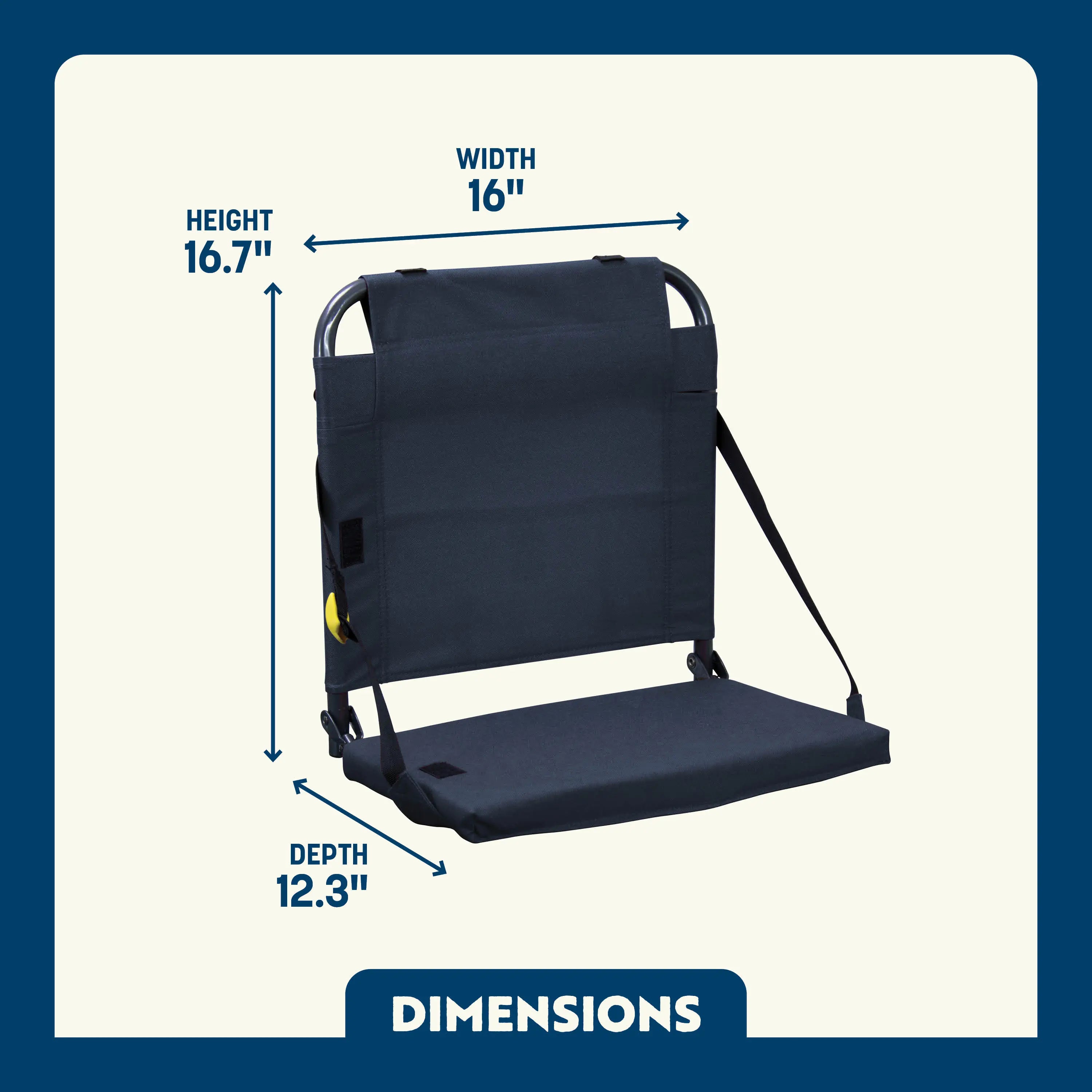 Ultra-Comfortable BleacherBack - Camp Rocker Chair for Fishing & Beach Trips Detail