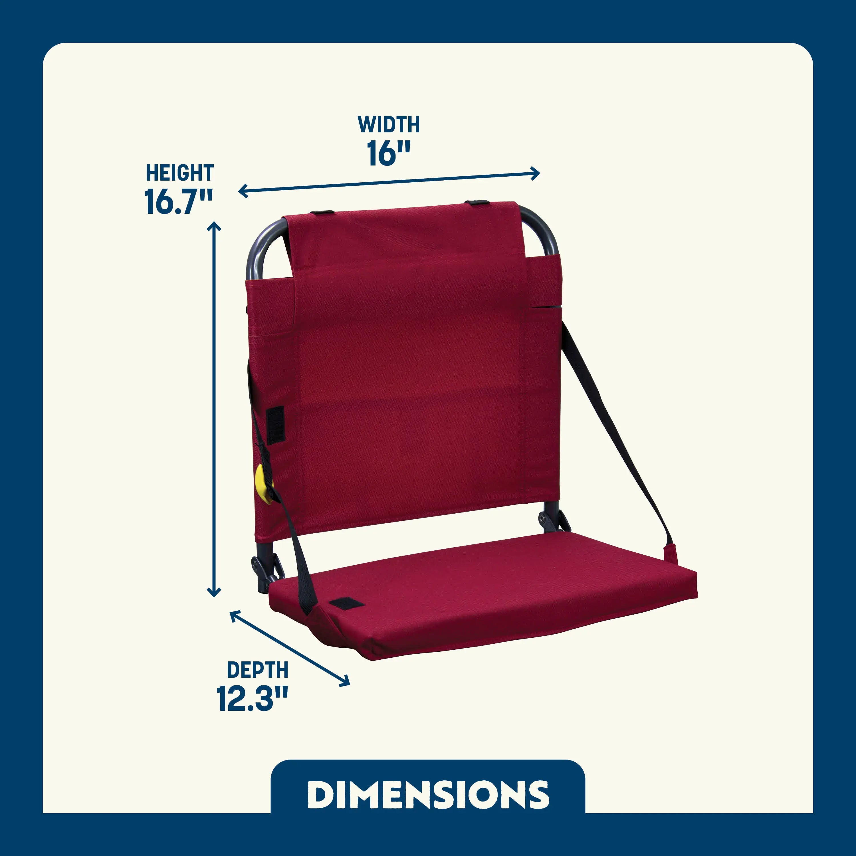 Ultra-Comfortable BleacherBack - Camp Rocker Chair for Fishing & Beach Trips Detail