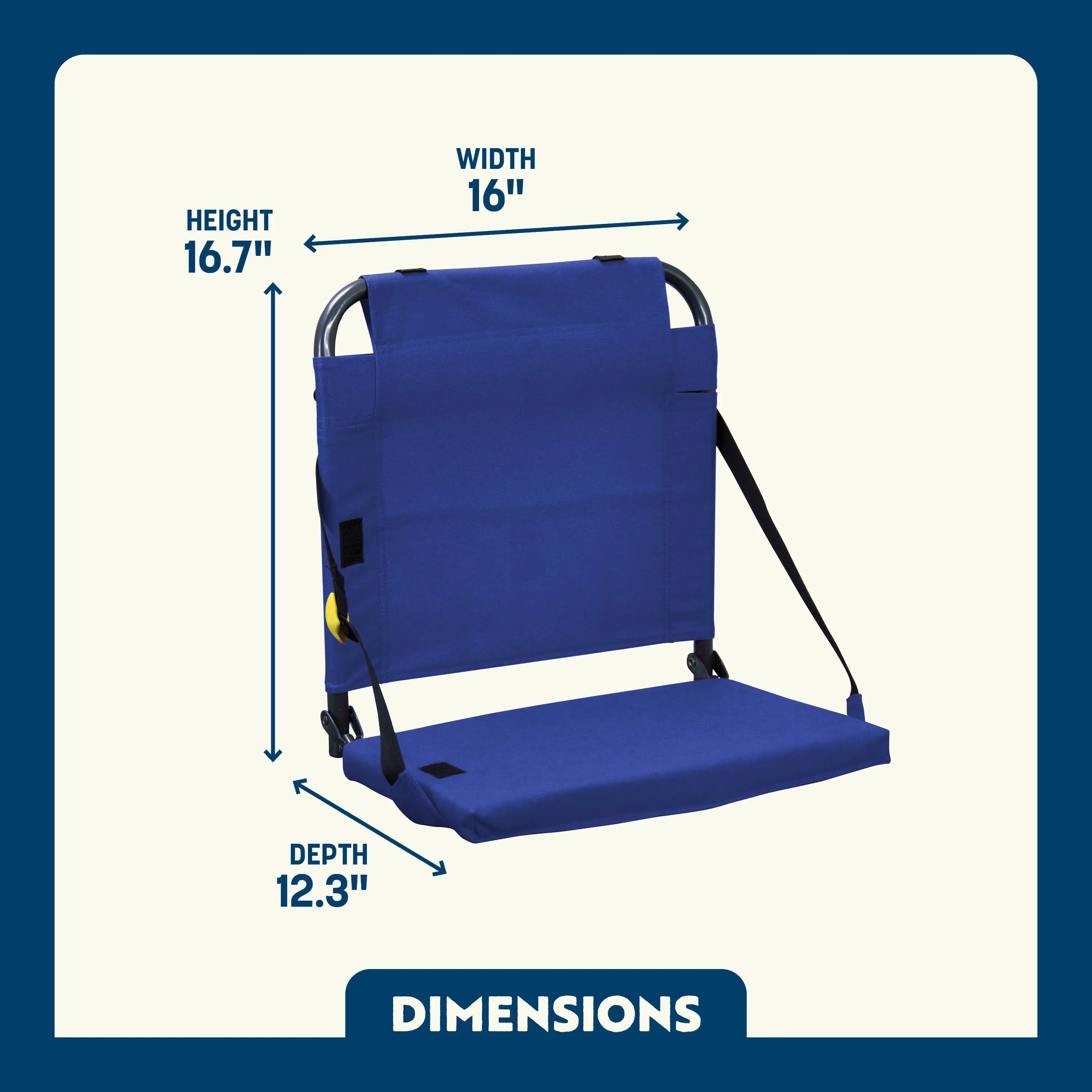 Ultra-Comfortable BleacherBack - Camp Rocker Chair for Fishing & Beach Trips Detail