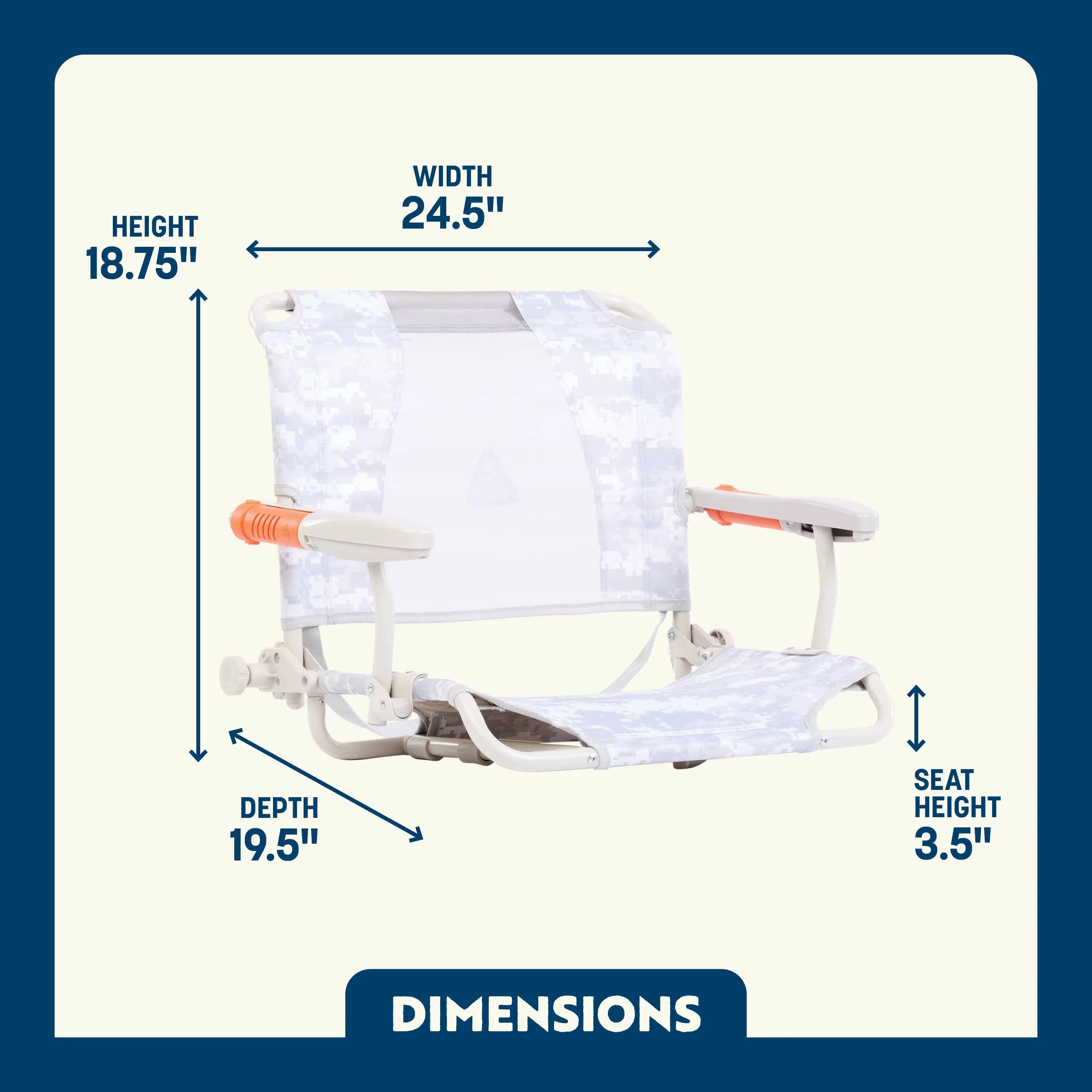 Ultra-Comfortable Stadium Rock-Cliner - Folding Rocking Chair - Perfect for Tailgating Detail