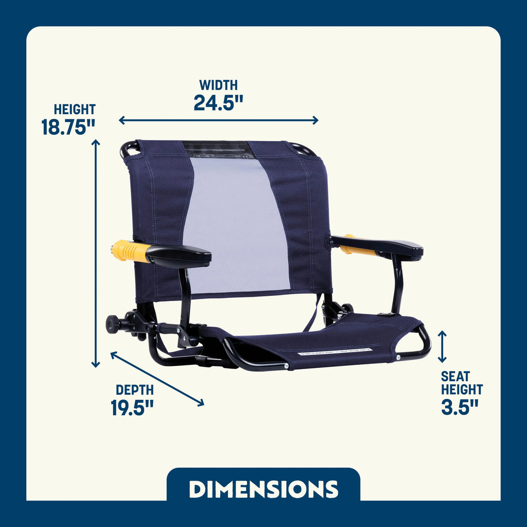 Ultra-Comfortable Stadium Rock-Cliner - Folding Rocking Chair - Perfect for Tailgating Detail