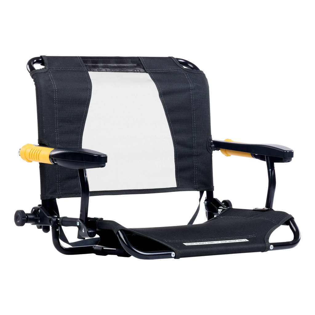 Ultra-Comfortable Stadium Rock-Cliner - Folding Rocking Chair - Perfect for Tailgating - Dark Charcoal