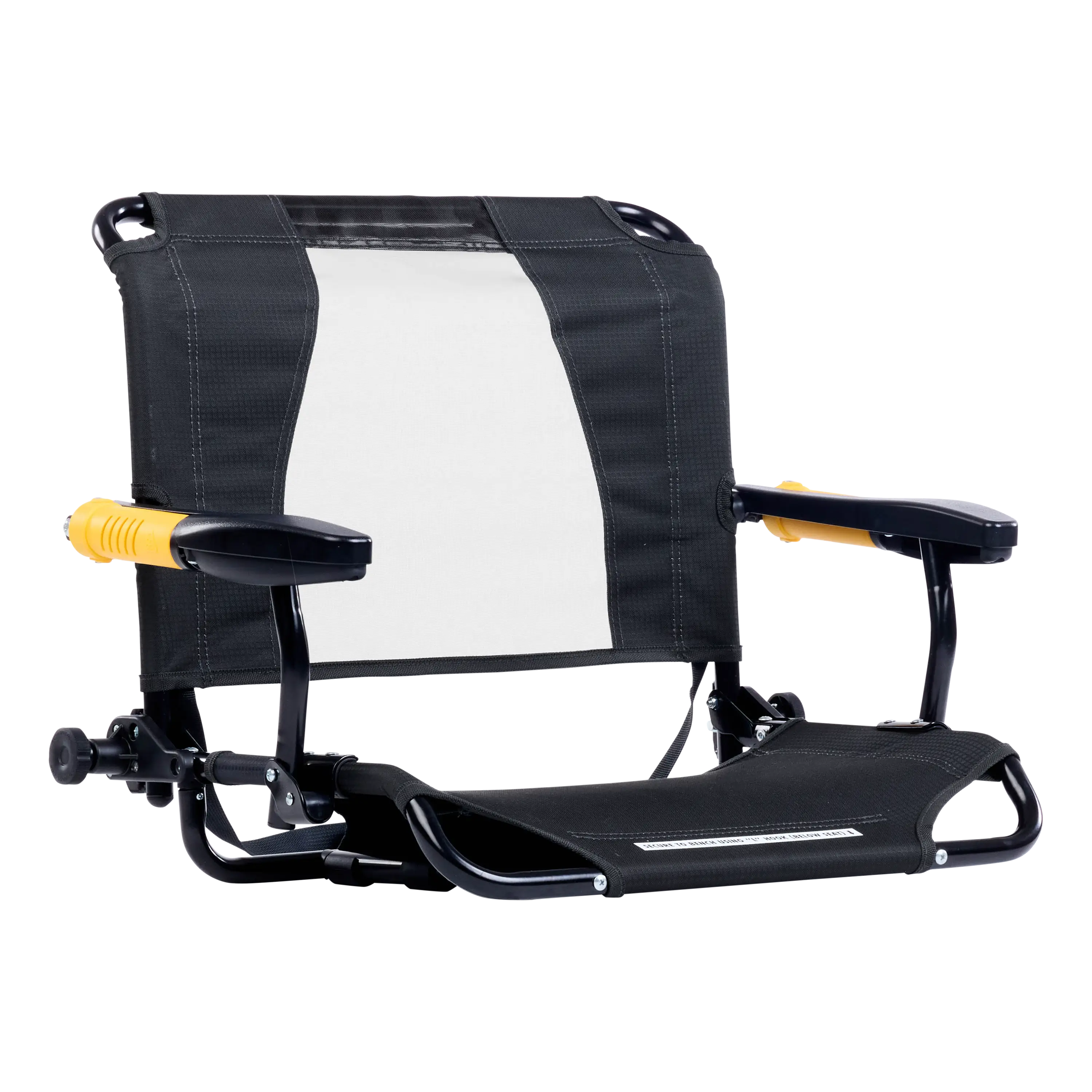 Ultra-Comfortable Stadium Rock-Cliner - Folding Rocking Chair - Perfect for Tailgating - Dark Charcoal