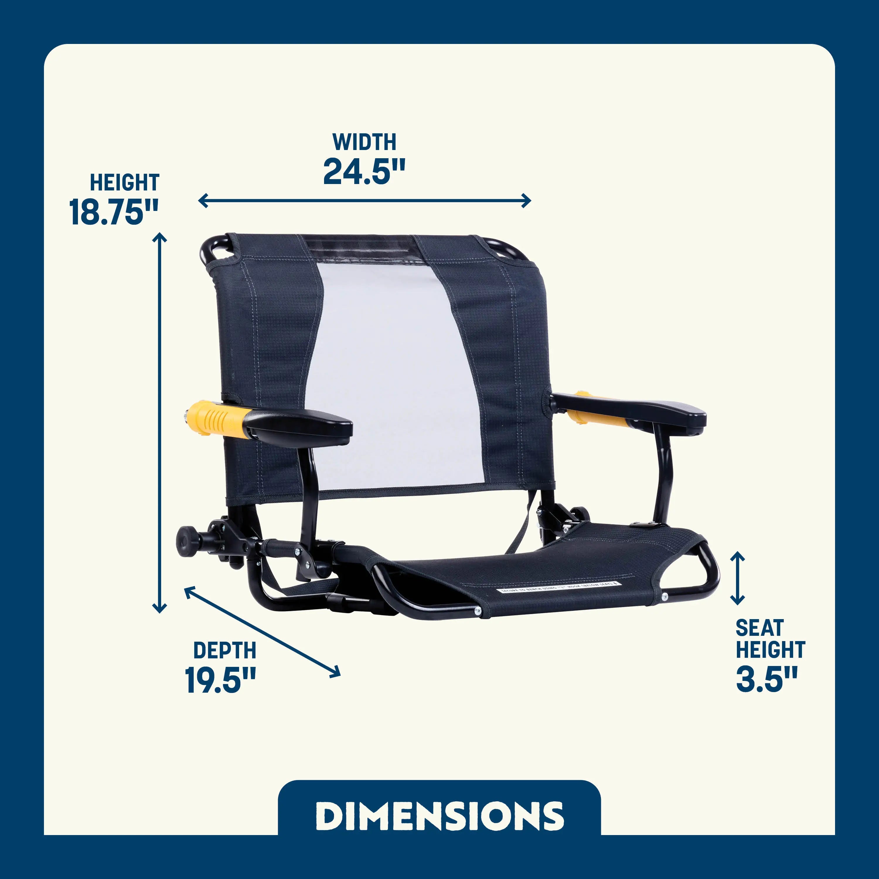 Ultra-Comfortable Stadium Rock-Cliner - Folding Rocking Chair - Perfect for Tailgating Detail