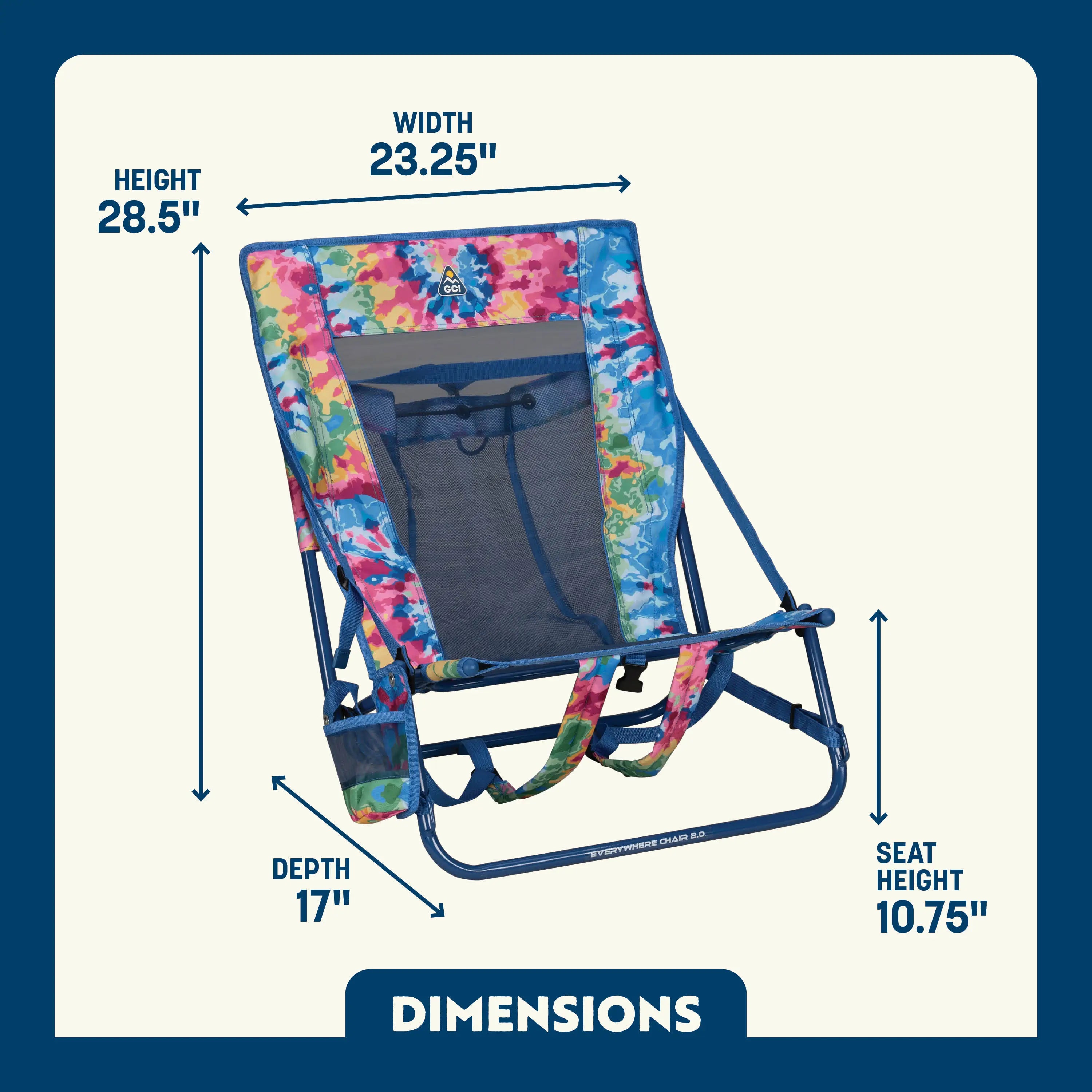 Ergonomic Portable Everywhere Chair 2 - Rocker Chair for Camping & Lawns Detail