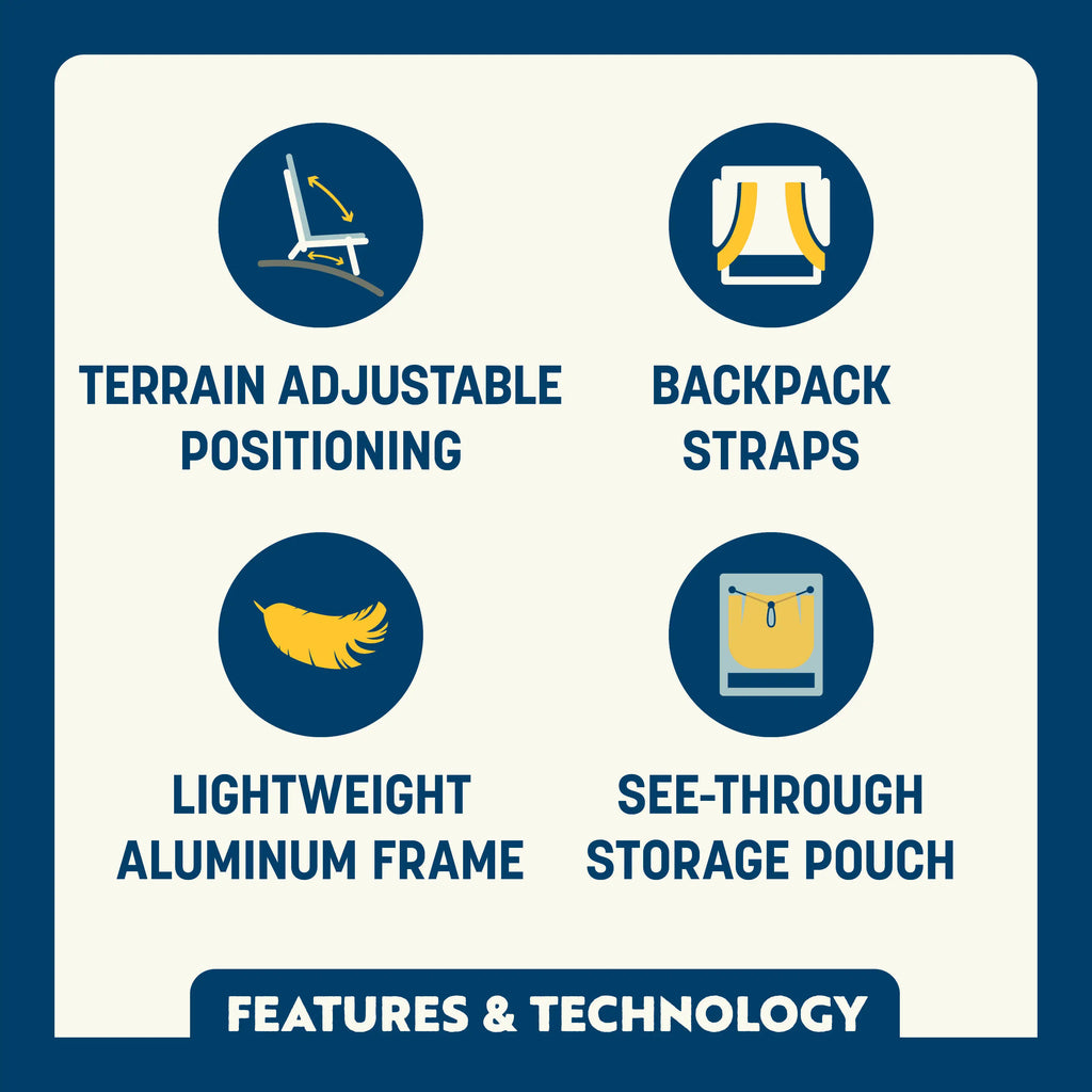 Ergonomic Portable Everywhere Chair 2 - Rocker Chair for Camping & Lawns Detail