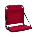 Ultra-Comfortable BleacherBack - Camp Rocker Chair for Fishing & Beach Trips - Red