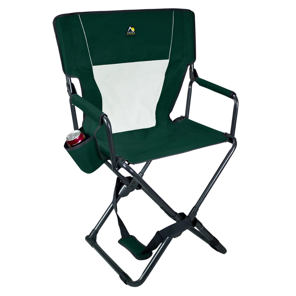 Ultra-Comfortable Xpress Director's Chair - Camp Rocker Chair for Fishing & Beach Trips - Hunter
