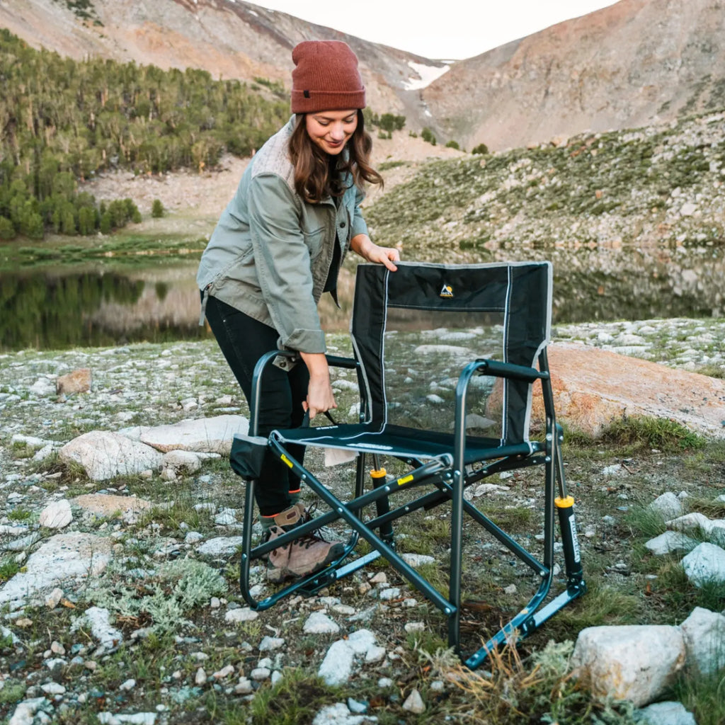 Ergonomic Portable Freestyle Rocker - Folding Rocking Chair - Perfect for Tailgating Detail