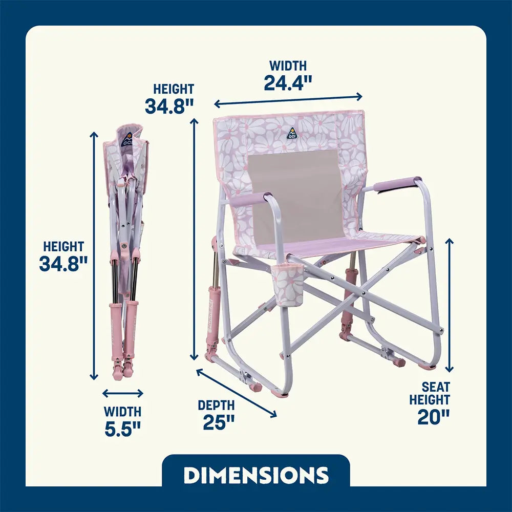 Ergonomic Portable Freestyle Rocker - Folding Rocking Chair - Perfect for Tailgating Detail