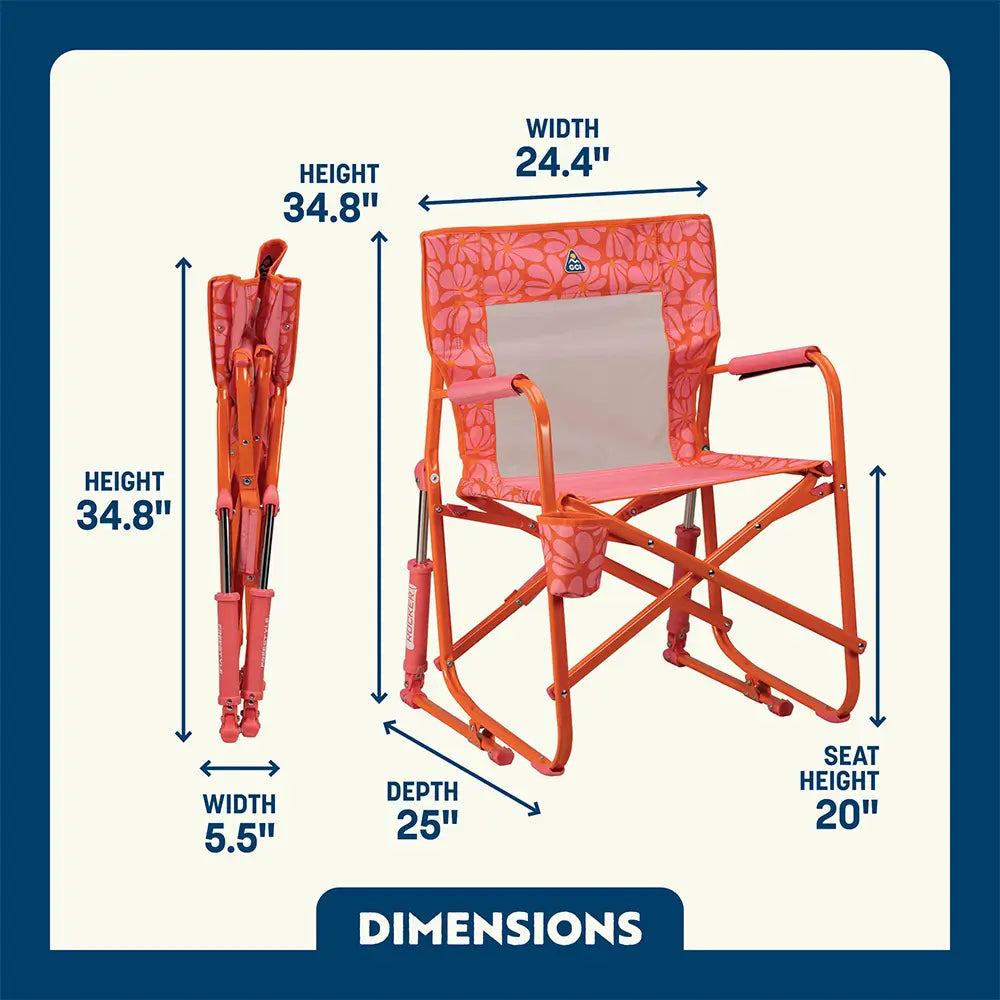 Ergonomic Portable Freestyle Rocker - Folding Rocking Chair - Perfect for Tailgating Detail