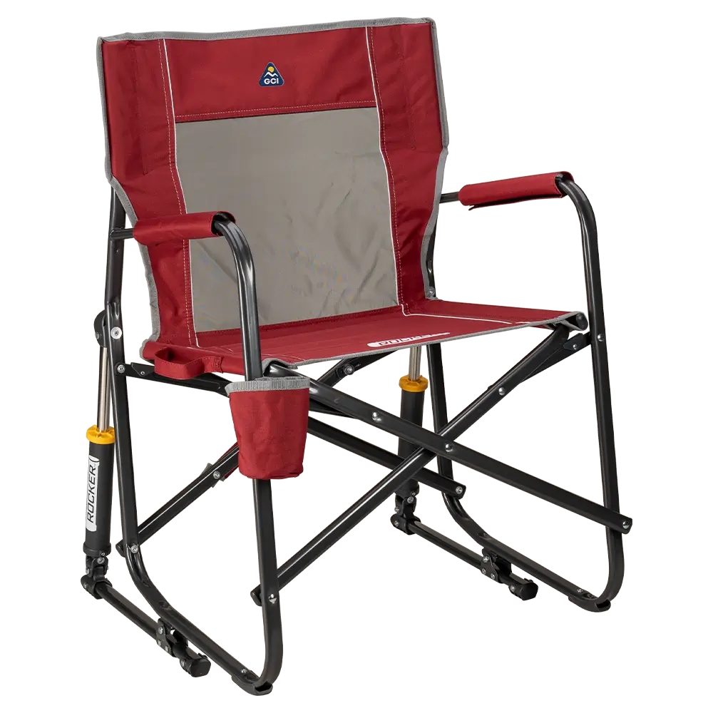 Ergonomic Portable Freestyle Rocker - Folding Rocking Chair - Perfect for Tailgating - Cinnamon