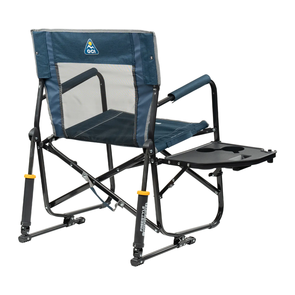 Foldable Freestyle Rocker with Side Table - Camp Rocker Chair for Fishing & Beach Trips Detail