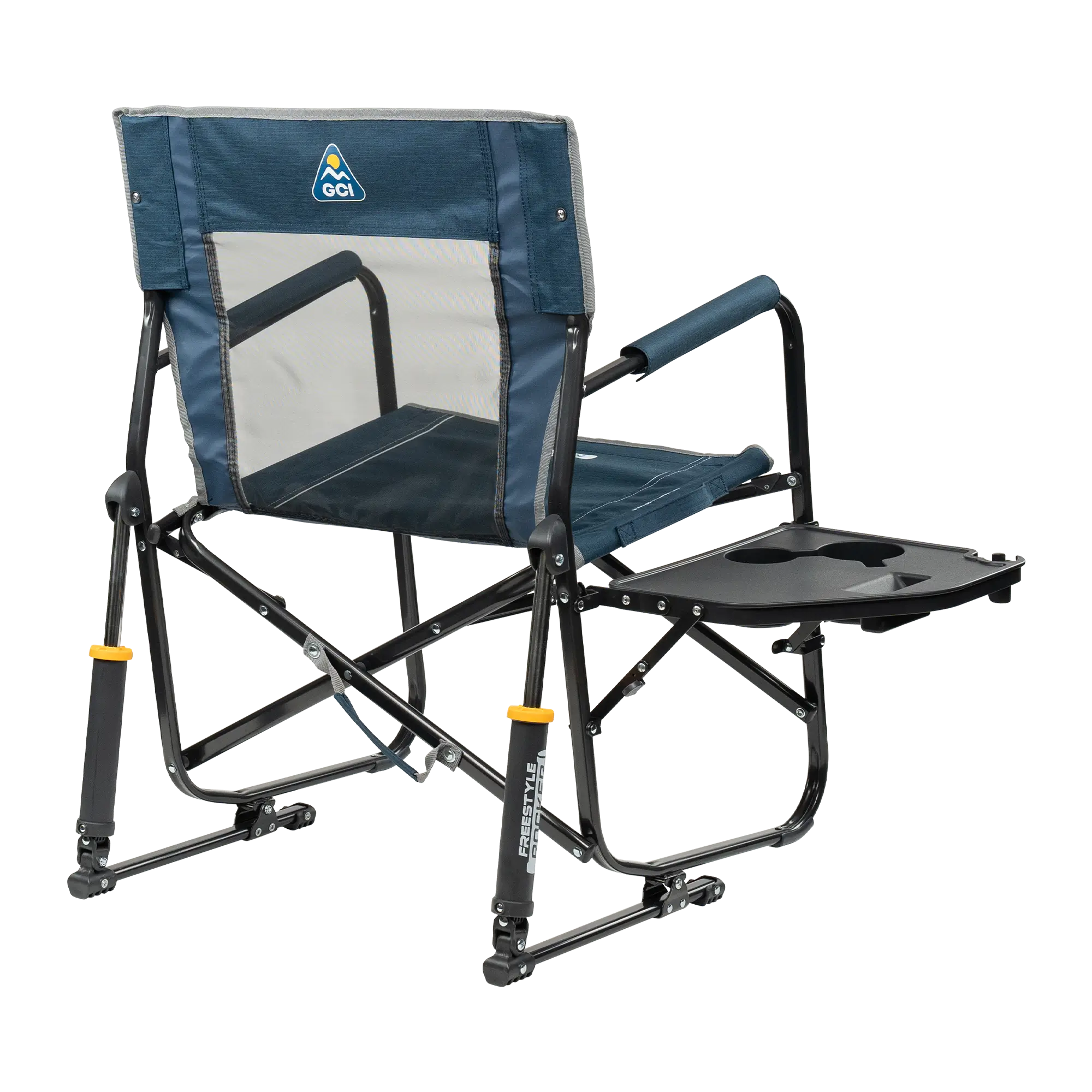 Foldable Freestyle Rocker with Side Table - Camp Rocker Chair for Fishing & Beach Trips Detail