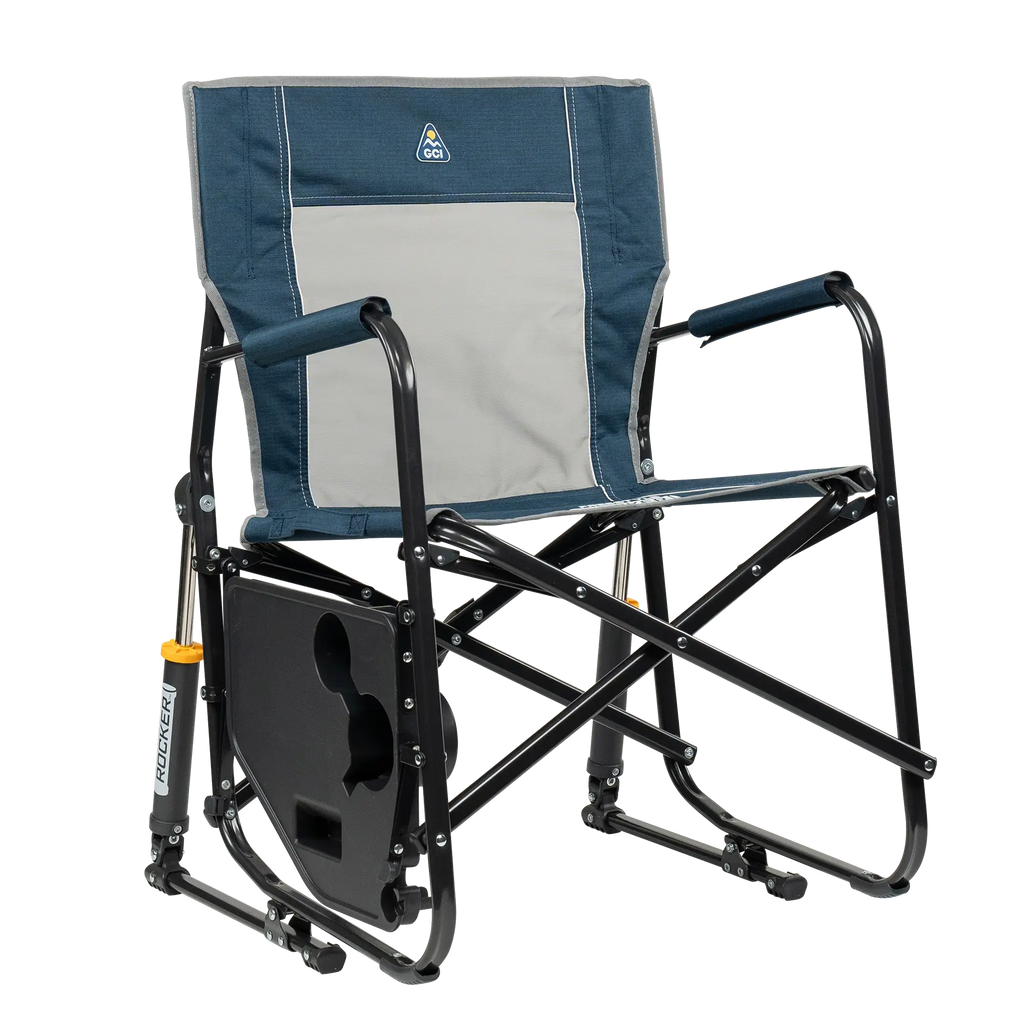 Foldable Freestyle Rocker with Side Table - Camp Rocker Chair for Fishing & Beach Trips Detail