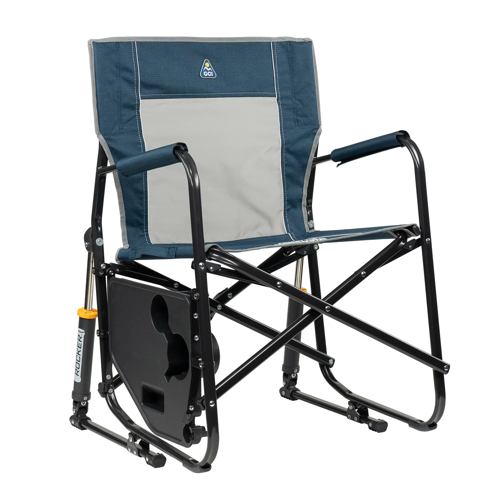 Foldable Freestyle Rocker with Side Table - Camp Rocker Chair for Fishing & Beach Trips Detail