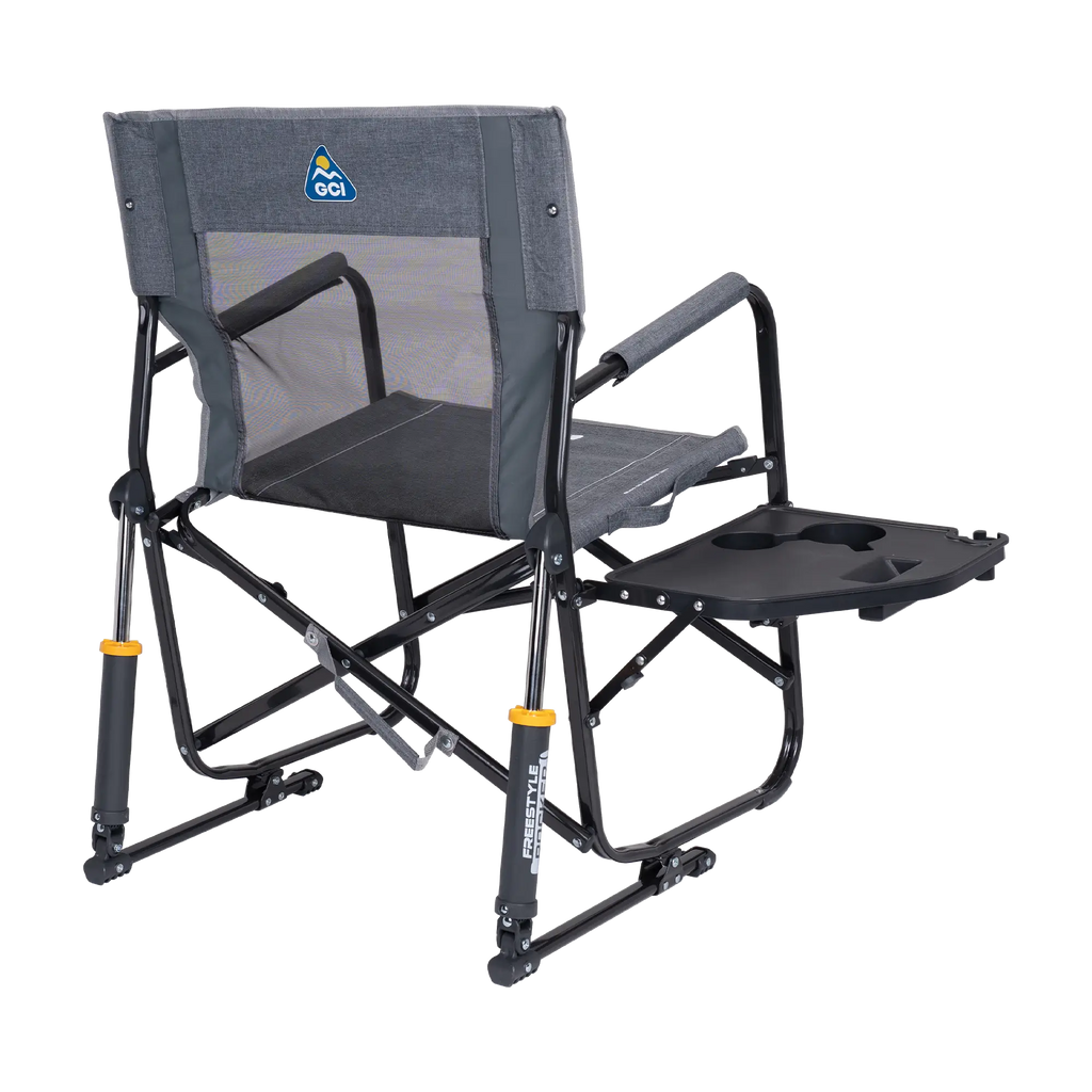 Foldable Freestyle Rocker with Side Table - Camp Rocker Chair for Fishing & Beach Trips Detail