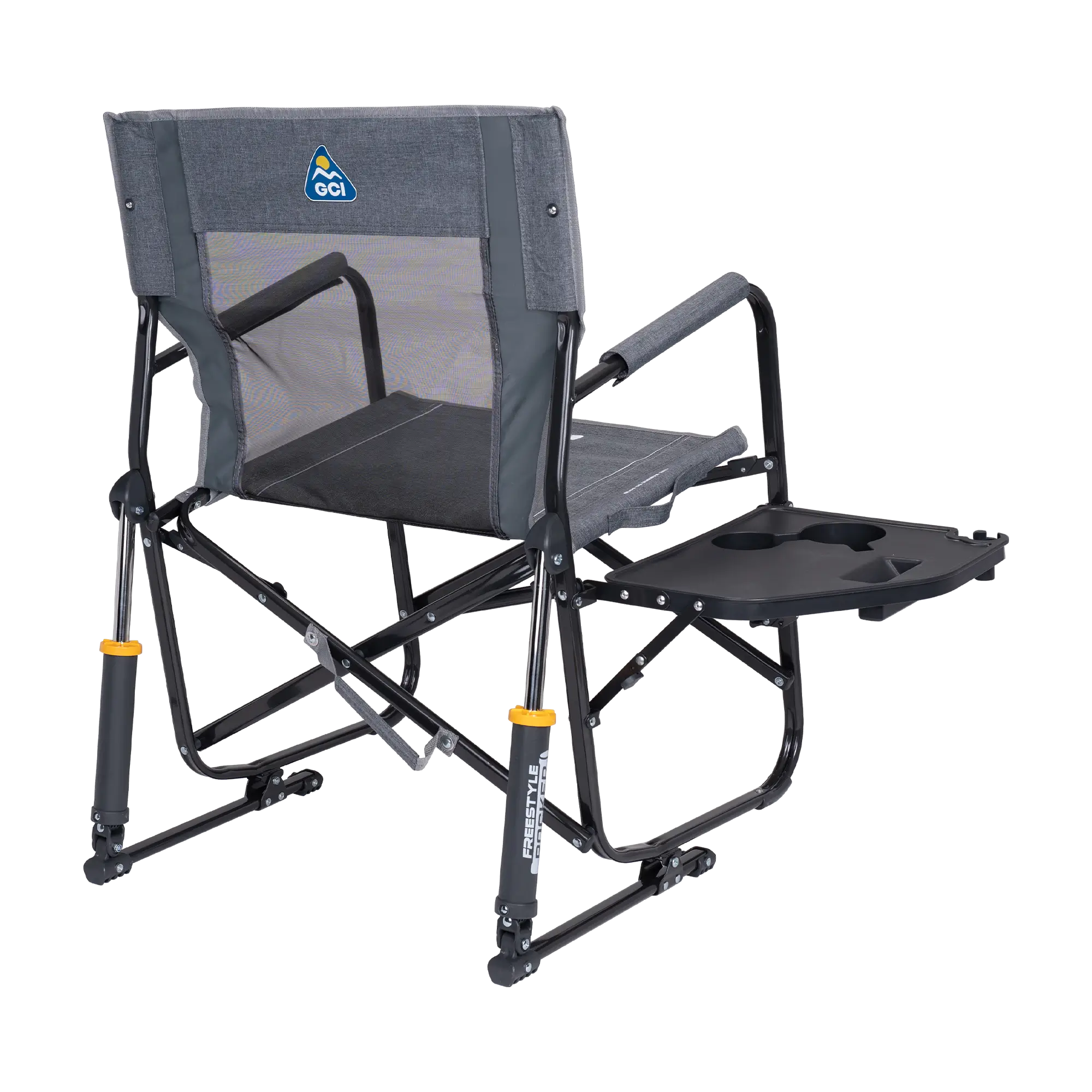 Foldable Freestyle Rocker with Side Table - Camp Rocker Chair for Fishing & Beach Trips Detail