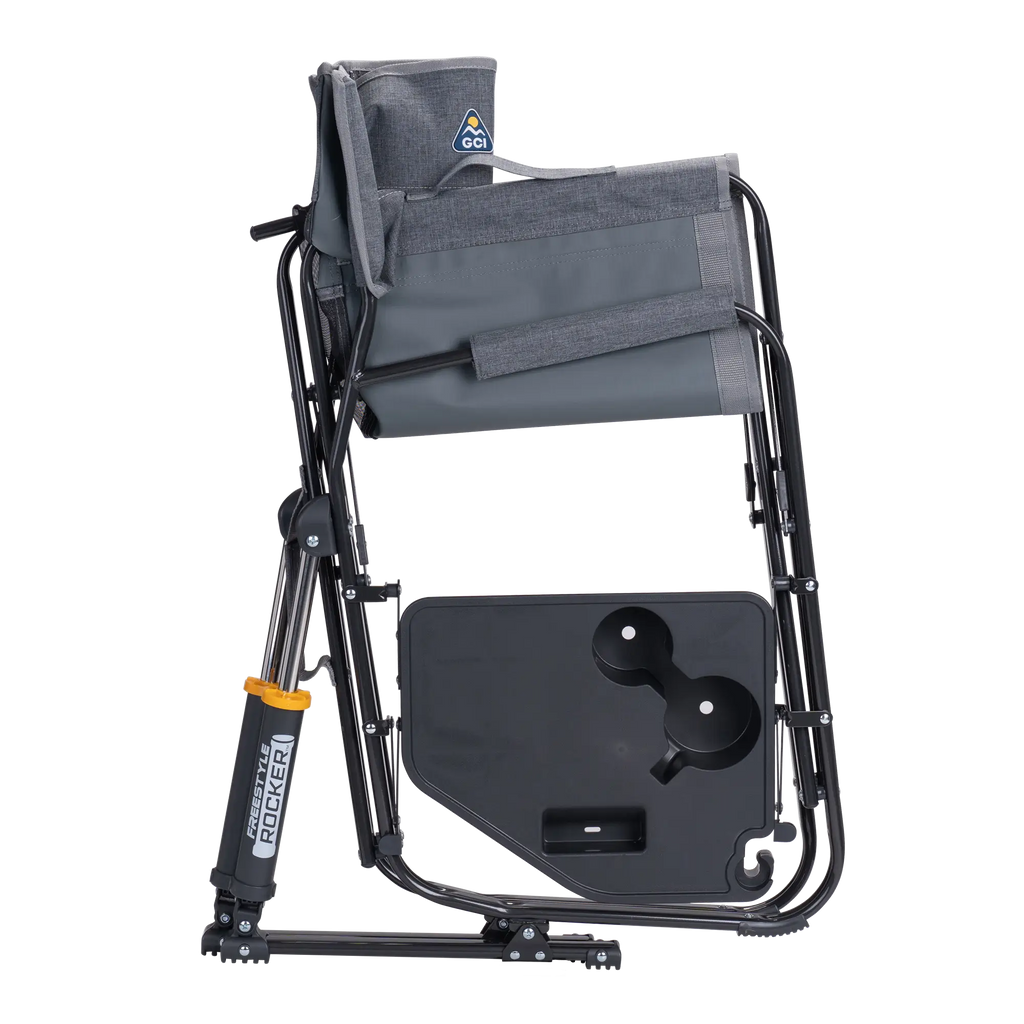 Foldable Freestyle Rocker with Side Table - Camp Rocker Chair for Fishing & Beach Trips Detail
