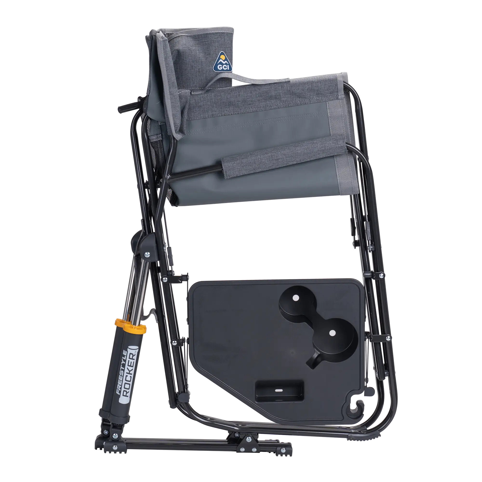 Foldable Freestyle Rocker with Side Table - Camp Rocker Chair for Fishing & Beach Trips Detail