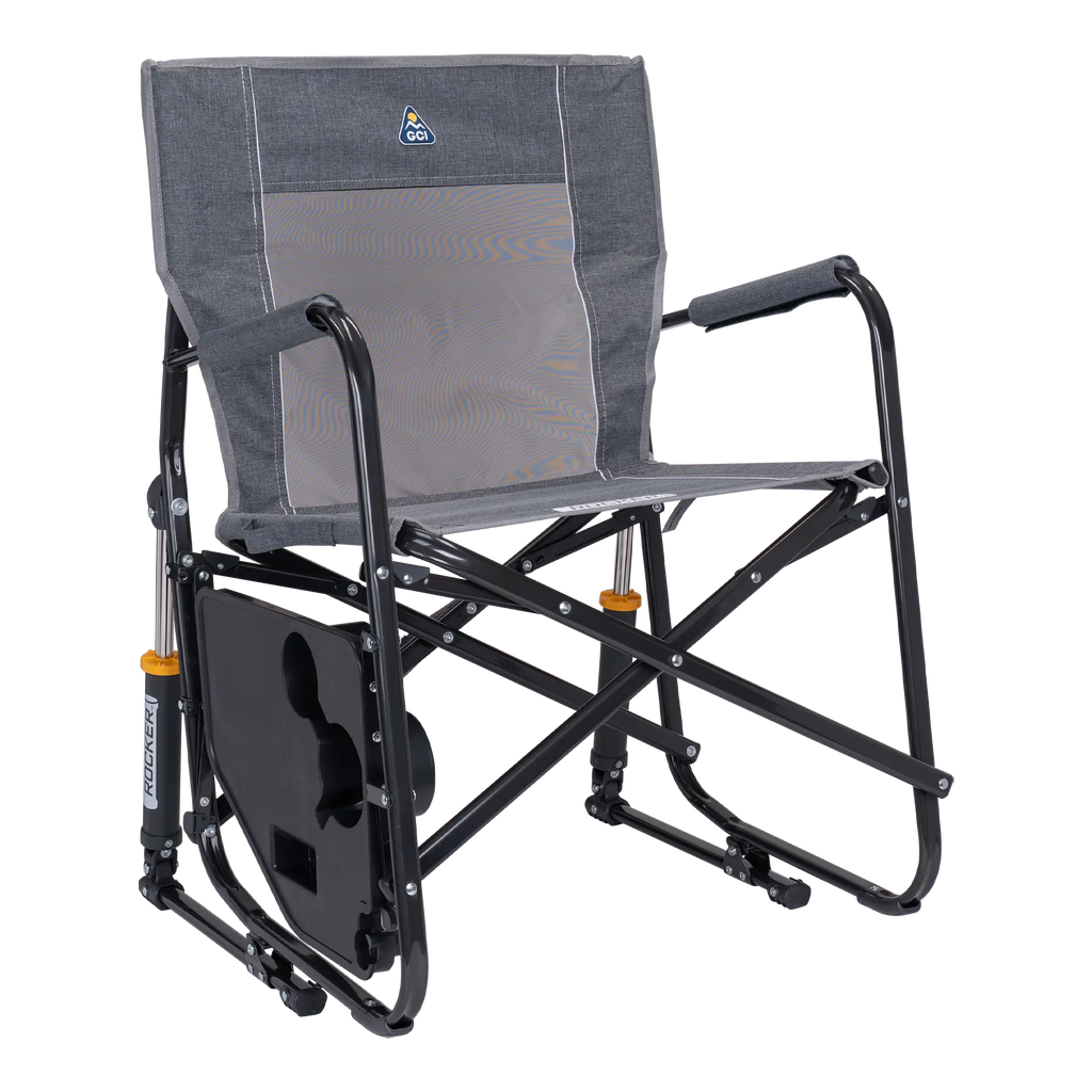 Foldable Freestyle Rocker with Side Table - Camp Rocker Chair for Fishing & Beach Trips Detail