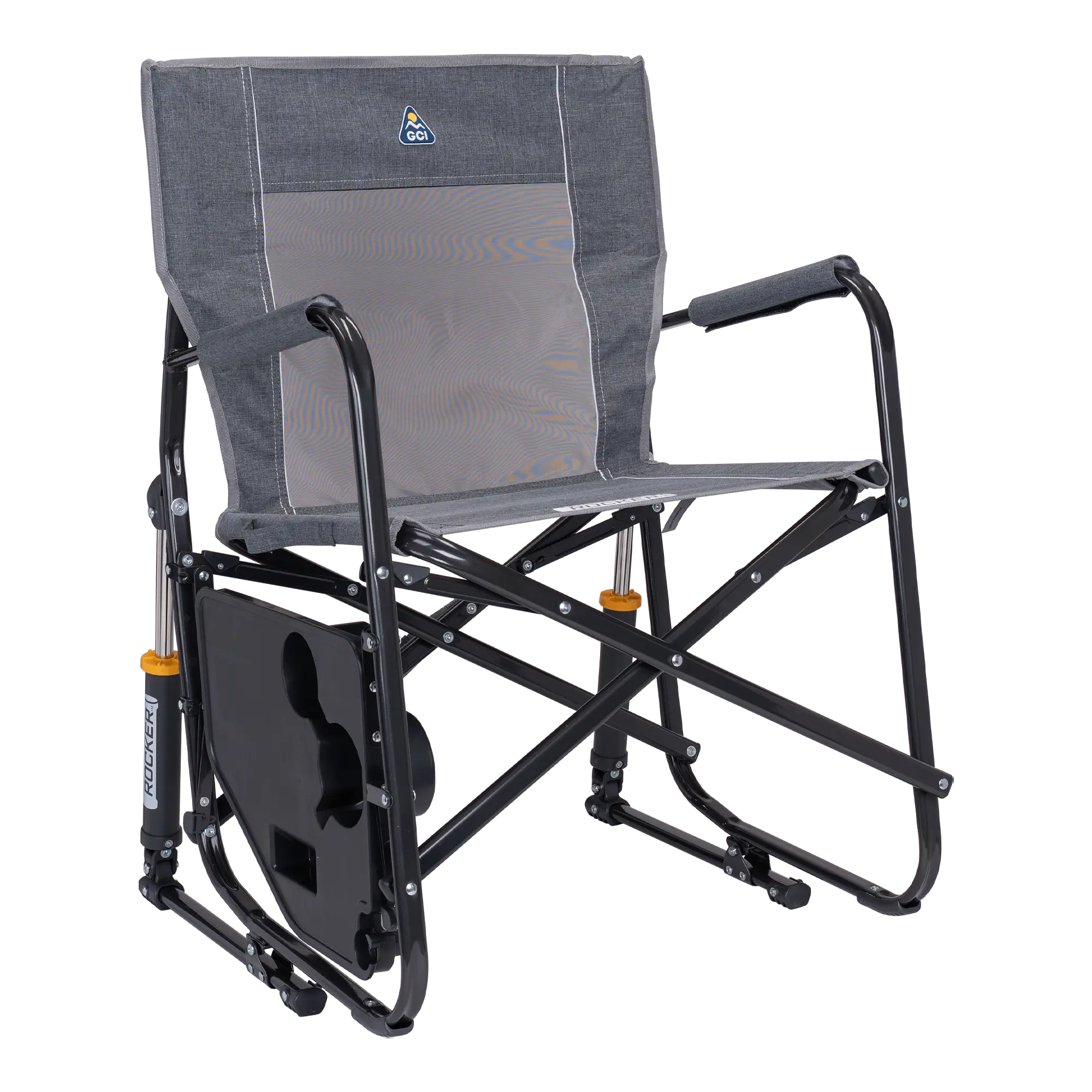 Foldable Freestyle Rocker with Side Table - Camp Rocker Chair for Fishing & Beach Trips Detail