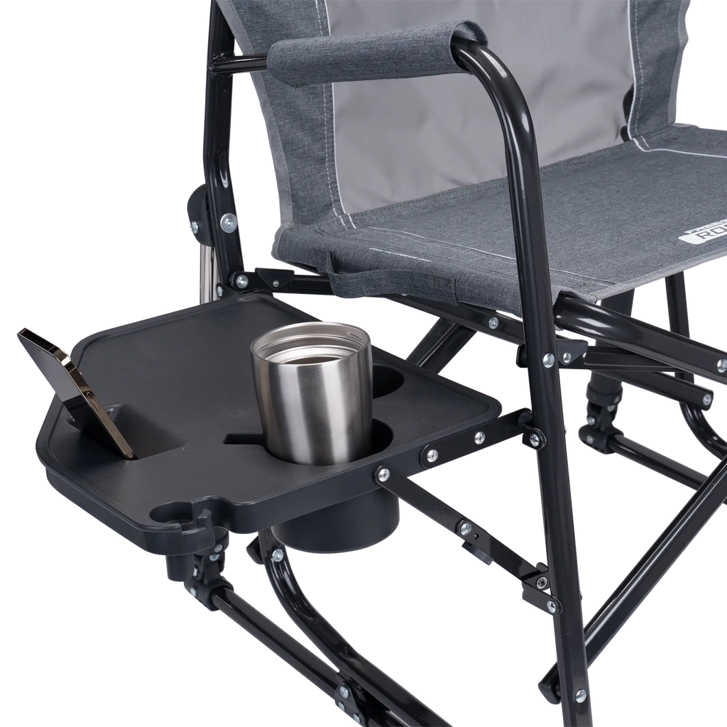 Foldable Freestyle Rocker with Side Table - Camp Rocker Chair for Fishing & Beach Trips Detail