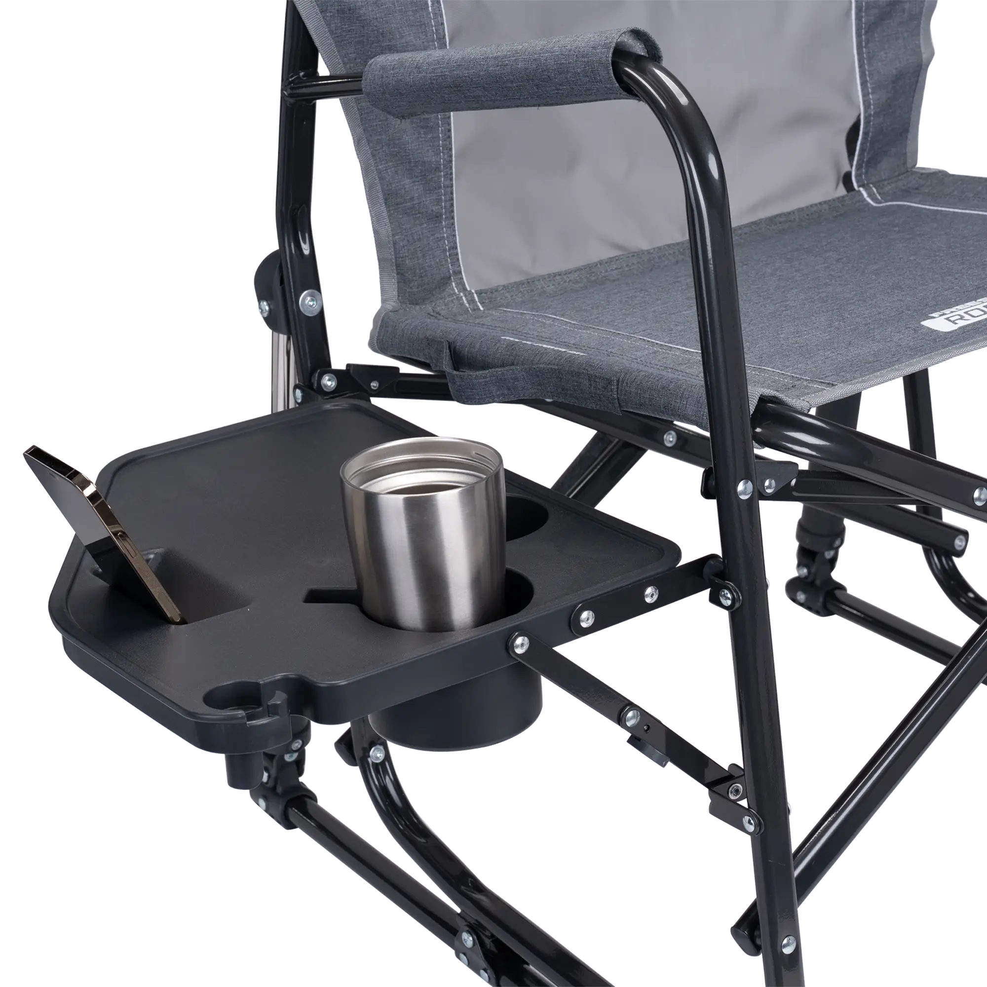Foldable Freestyle Rocker with Side Table - Camp Rocker Chair for Fishing & Beach Trips Detail