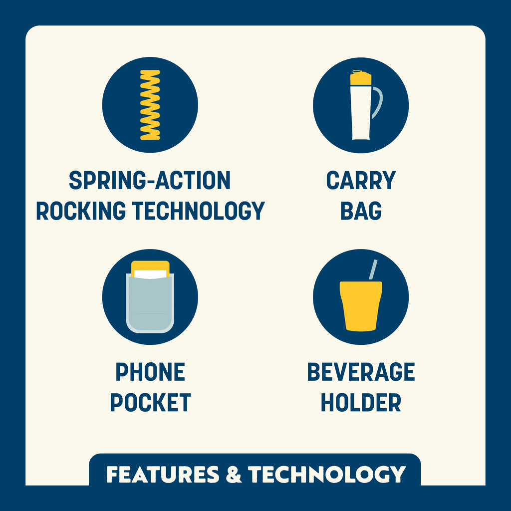 Premium All-Weather Pod Rocker - Rocker Chair for Camping & Lawns Detail
