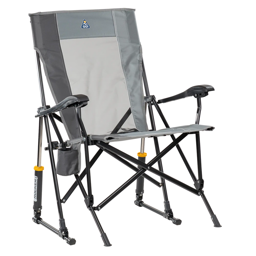 Ergonomic Portable RoadTrip Rocker - Rocker Chair for Camping & Lawns - Mercury Gray