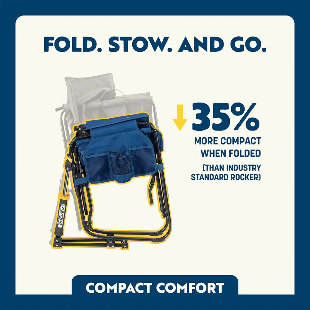 Premium All-Weather Stowaway Rocker - Folding Rocking Chair - Perfect for Tailgating Detail
