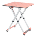 Slim-Fold Compact Camp Table 20 - Heavy Duty Aluminum Folding Picnic Table - Coral