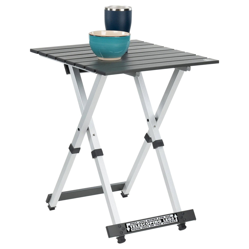 Slim-Fold Compact Camp Table 20 - Heavy Duty Aluminum Folding Picnic Table Detail