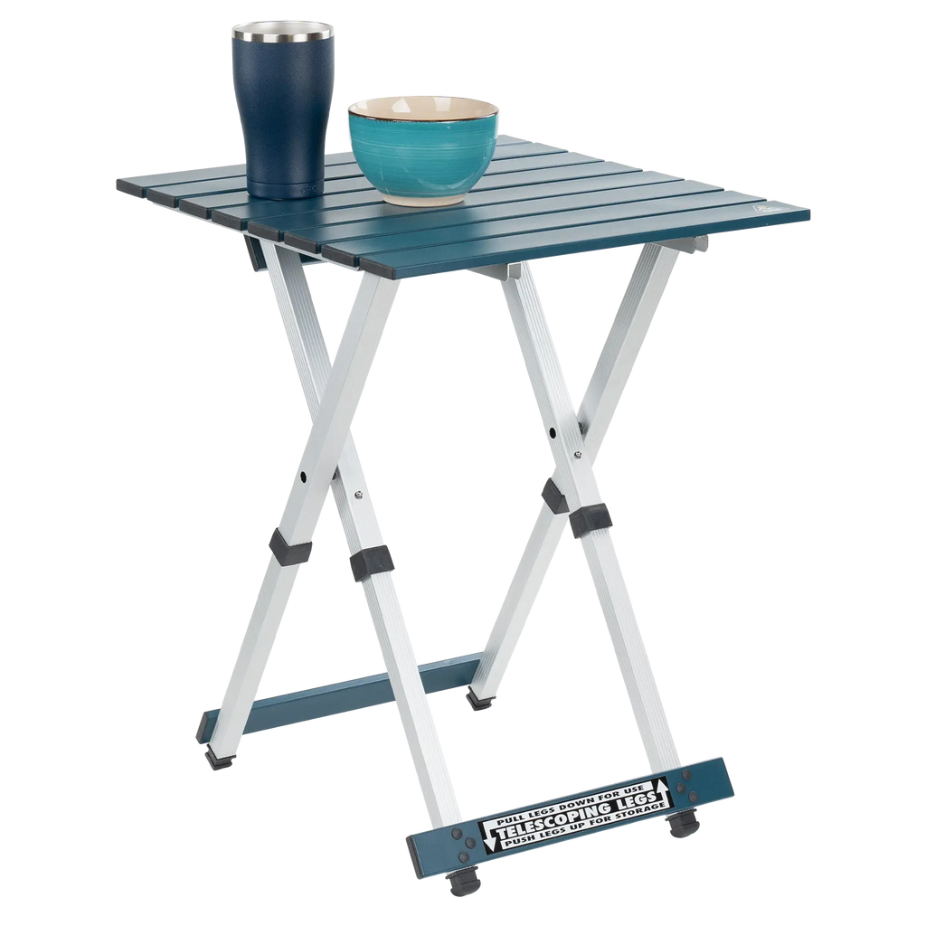 Slim-Fold Compact Camp Table 20 - Heavy Duty Aluminum Folding Picnic Table Detail