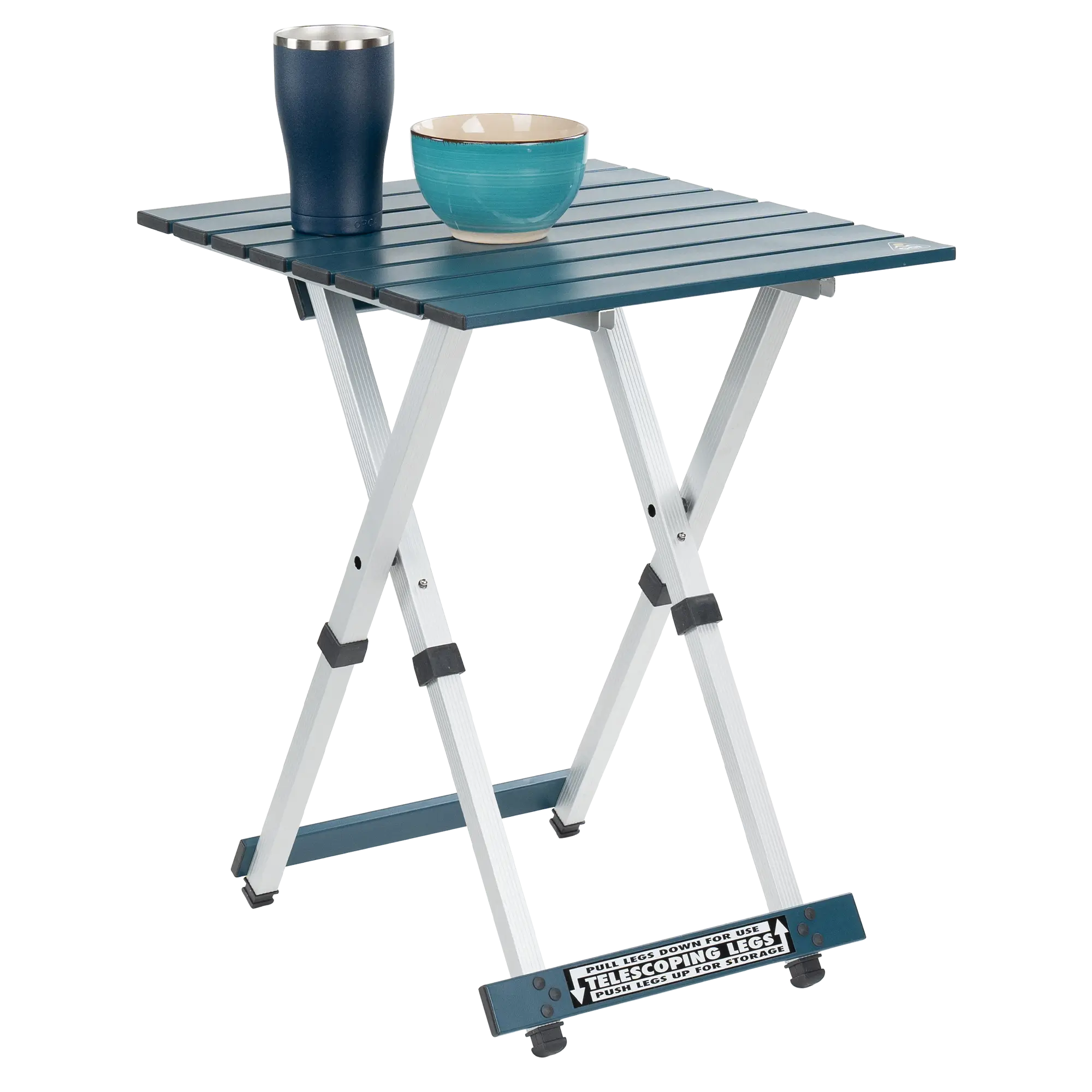 Slim-Fold Compact Camp Table 20 - Heavy Duty Aluminum Folding Picnic Table Detail