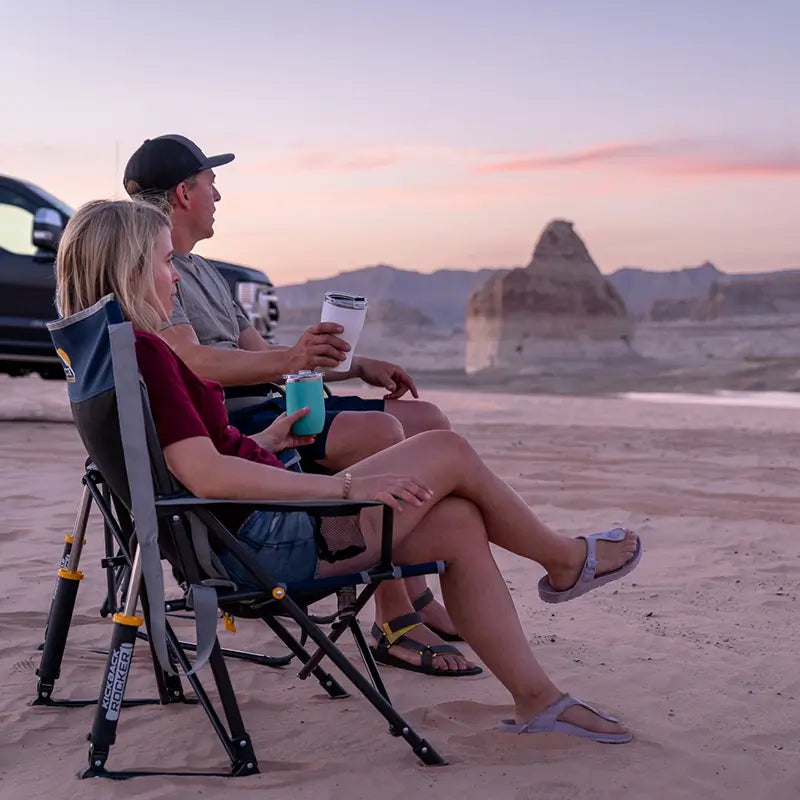 Foldable Kickback Rocker - Camp Rocker Chair for Fishing & Beach Trips Detail