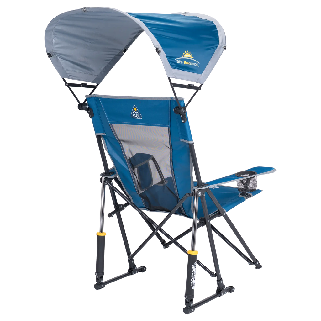 Premium All-Weather SunShade Rocker - Camp Rocker Chair for Fishing & Beach Trips Detail