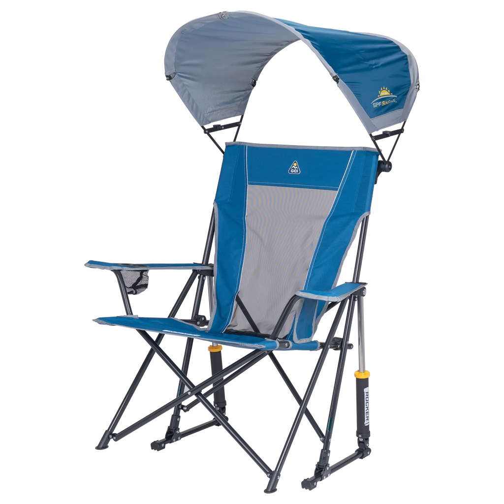 Premium All-Weather SunShade Rocker - Camp Rocker Chair for Fishing & Beach Trips Detail