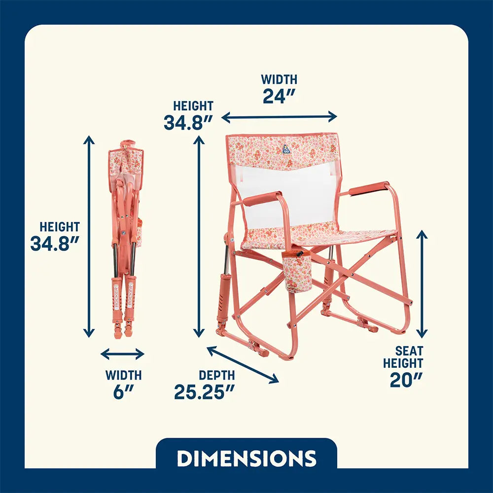 Premium All-Weather Freestyle Rocker Elite - Camp Rocker Chair for Fishing & Beach Trips Detail