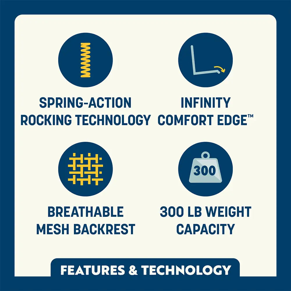 Premium All-Weather Freestyle Rocker Elite - Camp Rocker Chair for Fishing & Beach Trips Detail