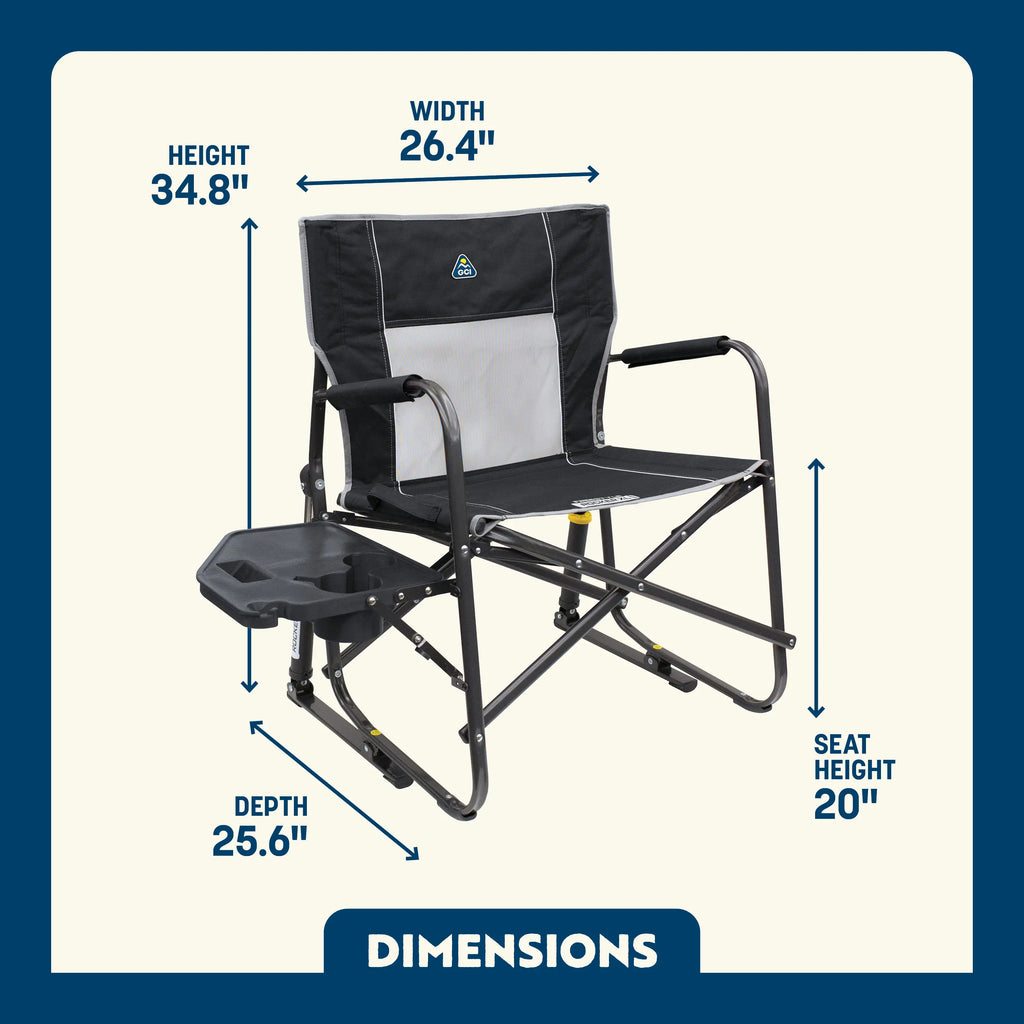 Ultra-Comfortable Freestyle Rocker XL with Side Table - Rocker Chair for Camping & Lawns Detail