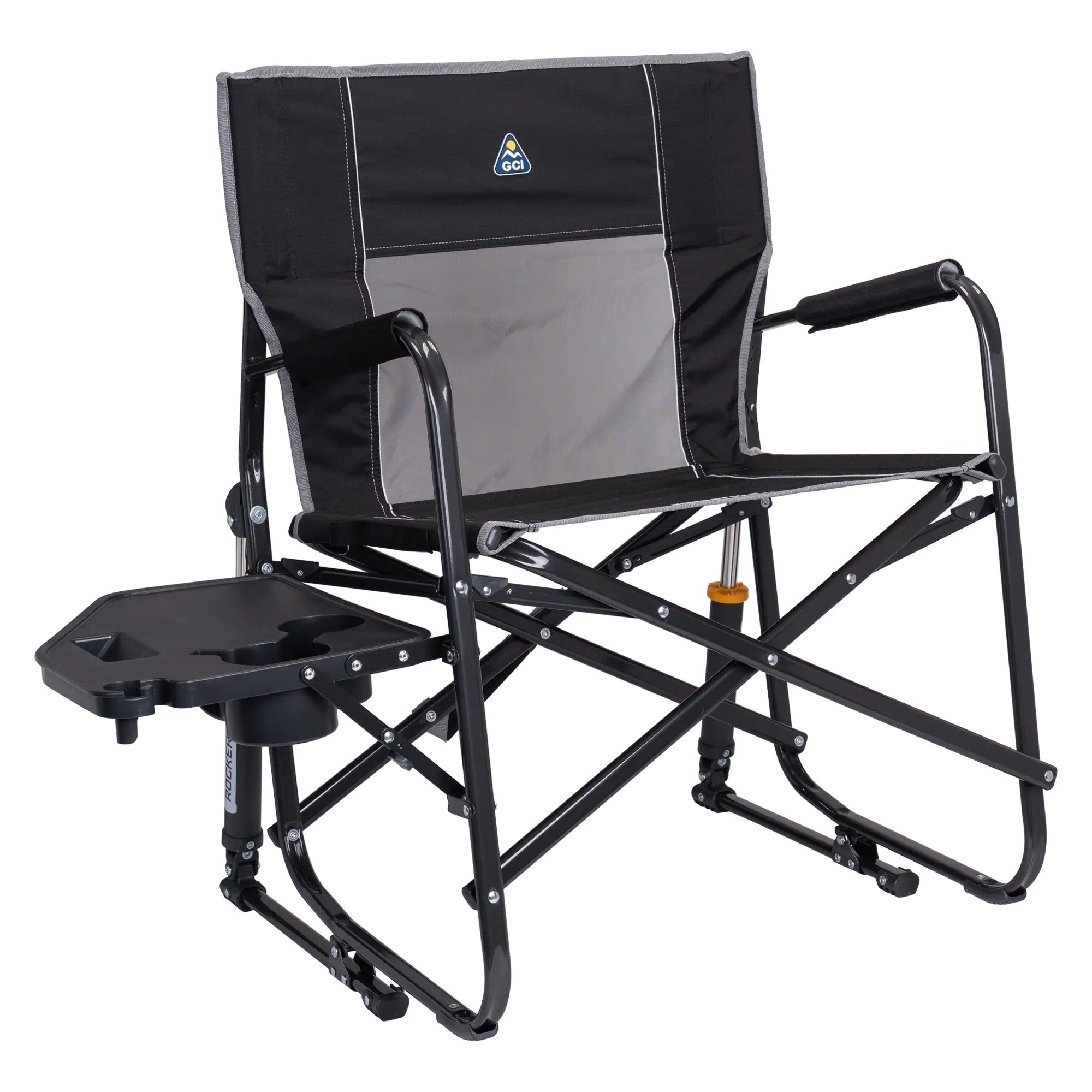 Ultra-Comfortable Freestyle Rocker XL with Side Table - Rocker Chair for Camping & Lawns - Black