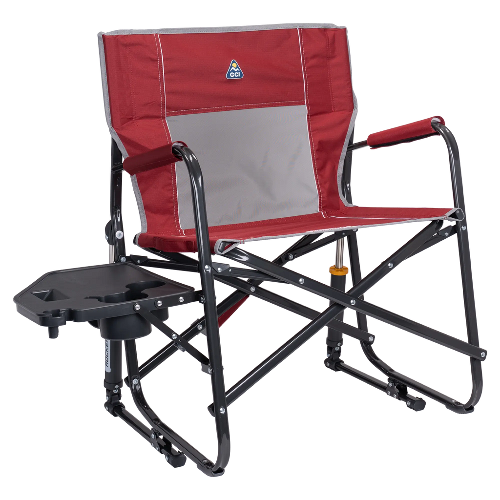 Ultra-Comfortable Freestyle Rocker XL with Side Table - Rocker Chair for Camping & Lawns - Cinnamon