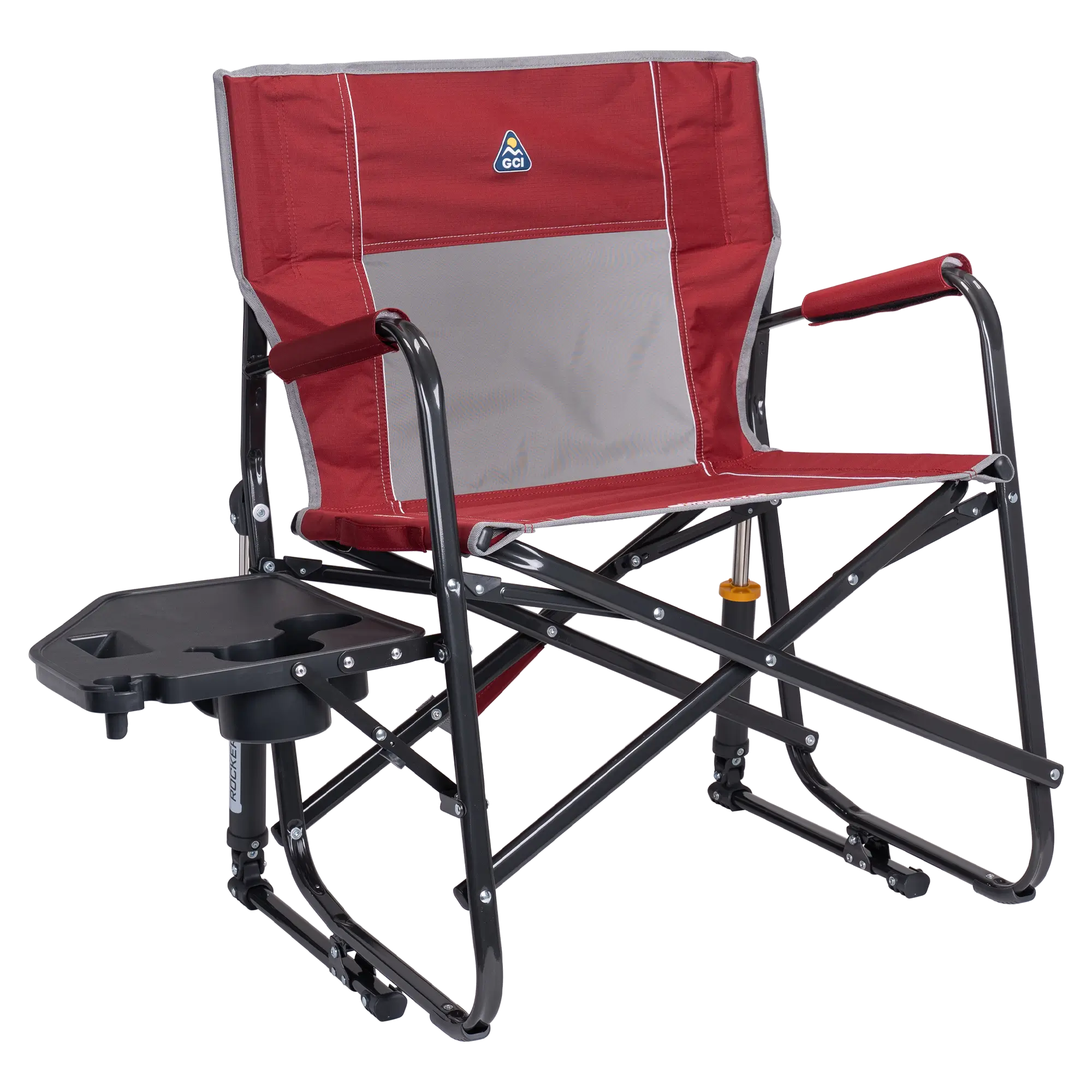 Ultra-Comfortable Freestyle Rocker XL with Side Table - Rocker Chair for Camping & Lawns - Cinnamon