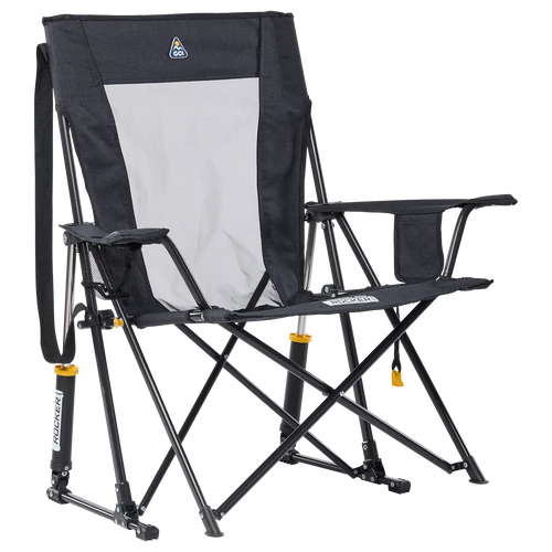 Ergonomic Portable Comfort Pro Rocker XL - Folding Rocking Chair - Perfect for Tailgating - Heathered Charcoal