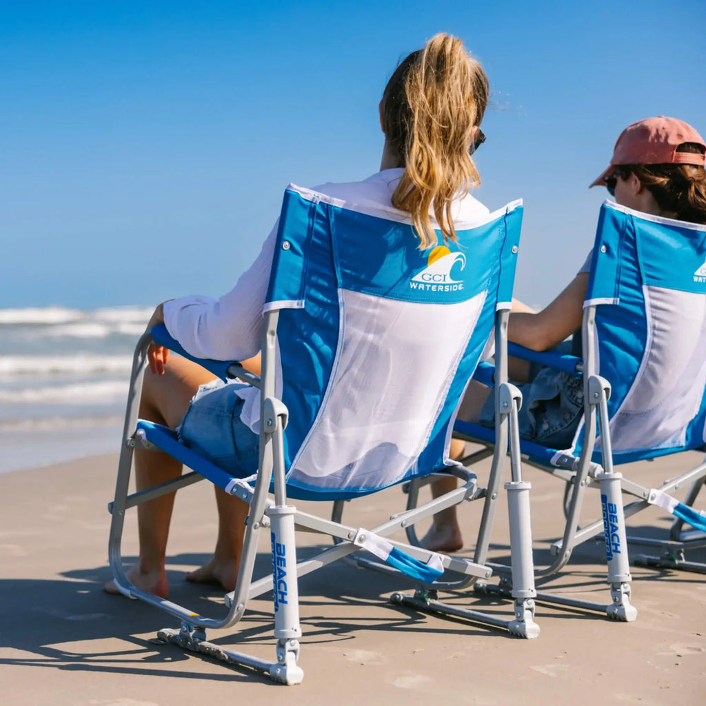 Ultra-Comfortable Beach Rocker Bundle - Folding Rocking Chair - Perfect for Tailgating Detail