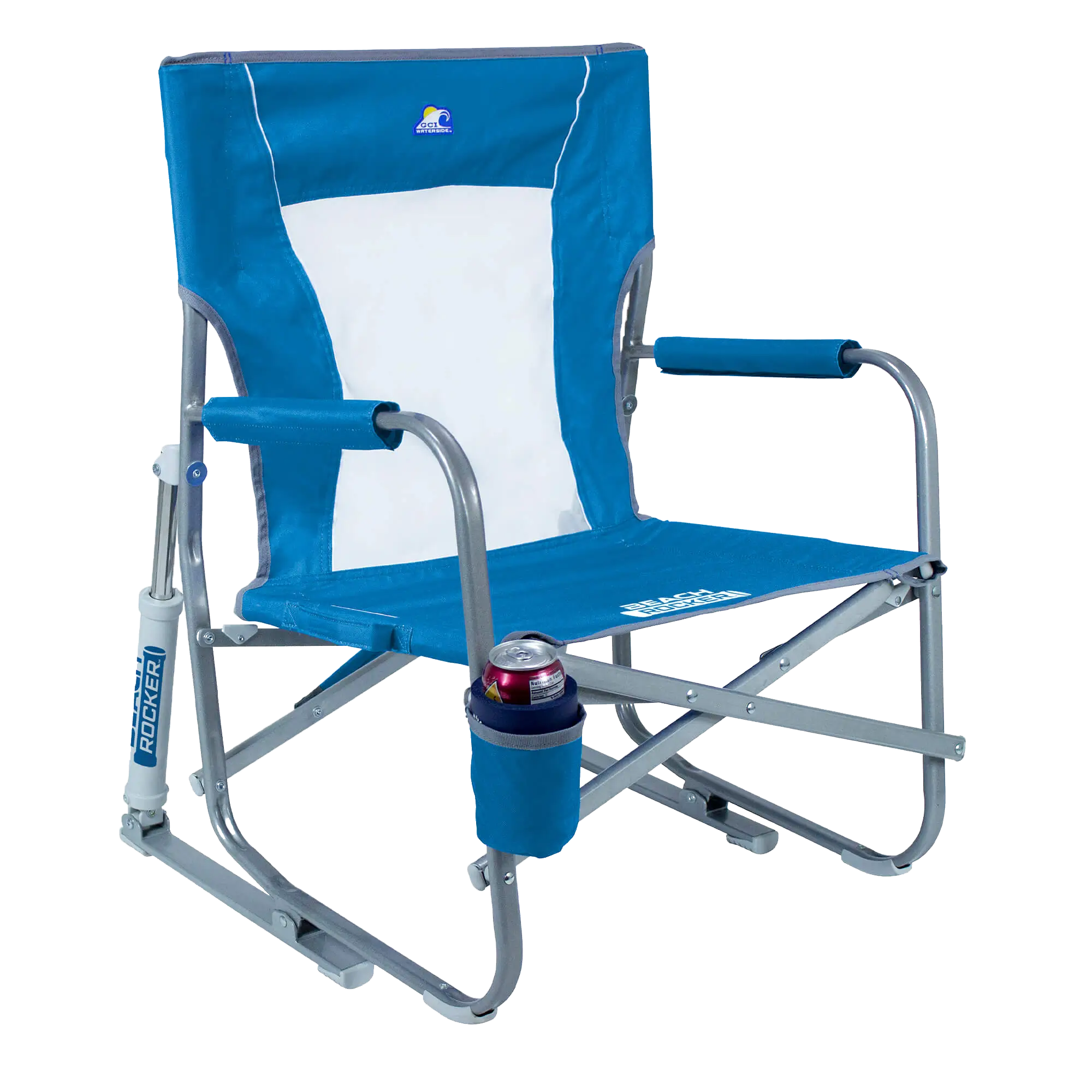 Ultra-Comfortable Beach Rocker Bundle - Folding Rocking Chair - Perfect for Tailgating Detail