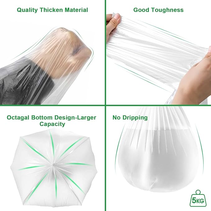 30 Gallon Heavy-Duty Trash Bags (10 Pack, Black)