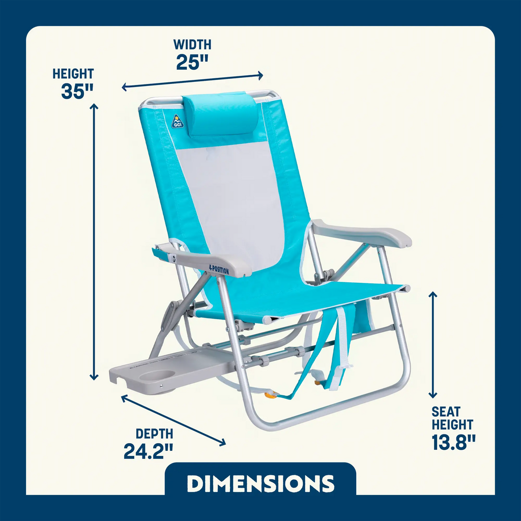 Ultra-Comfortable Big Surf with Slide Table - Camp Rocker Chair for Fishing & Beach Trips Detail