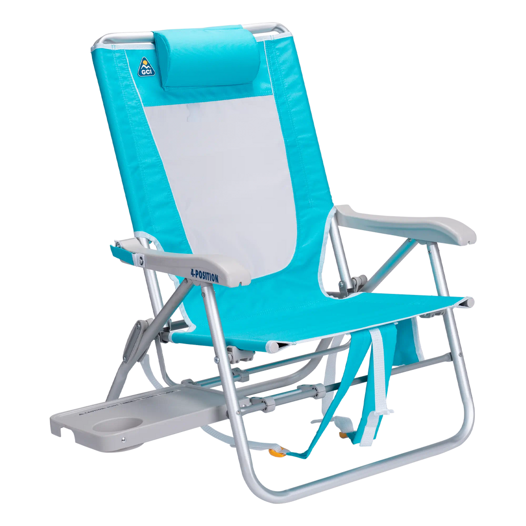 Ultra-Comfortable Big Surf with Slide Table - Camp Rocker Chair for Fishing & Beach Trips - Seafoam Green